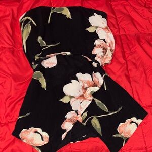 Chic Black Floral Jumpsuit